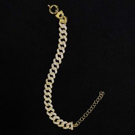925 Ayar Taşlı Cuban Bracelet