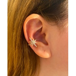 Yıldız Detaylı Taşlı Earcuff