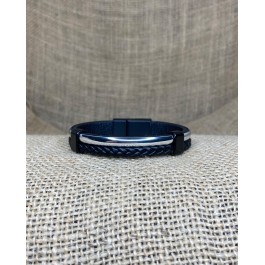 Deri-Metal Erkek Bileklik