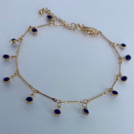 Lacivert Boncuklu Halhal