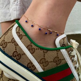 Lacivert Boncuklu Halhal