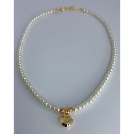 Kalp Figürlü İnci Kolye