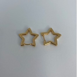 Yıldız Şeklinde Gold Küpe